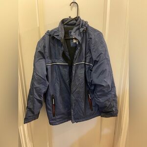 Men’s old navy blue jacket.